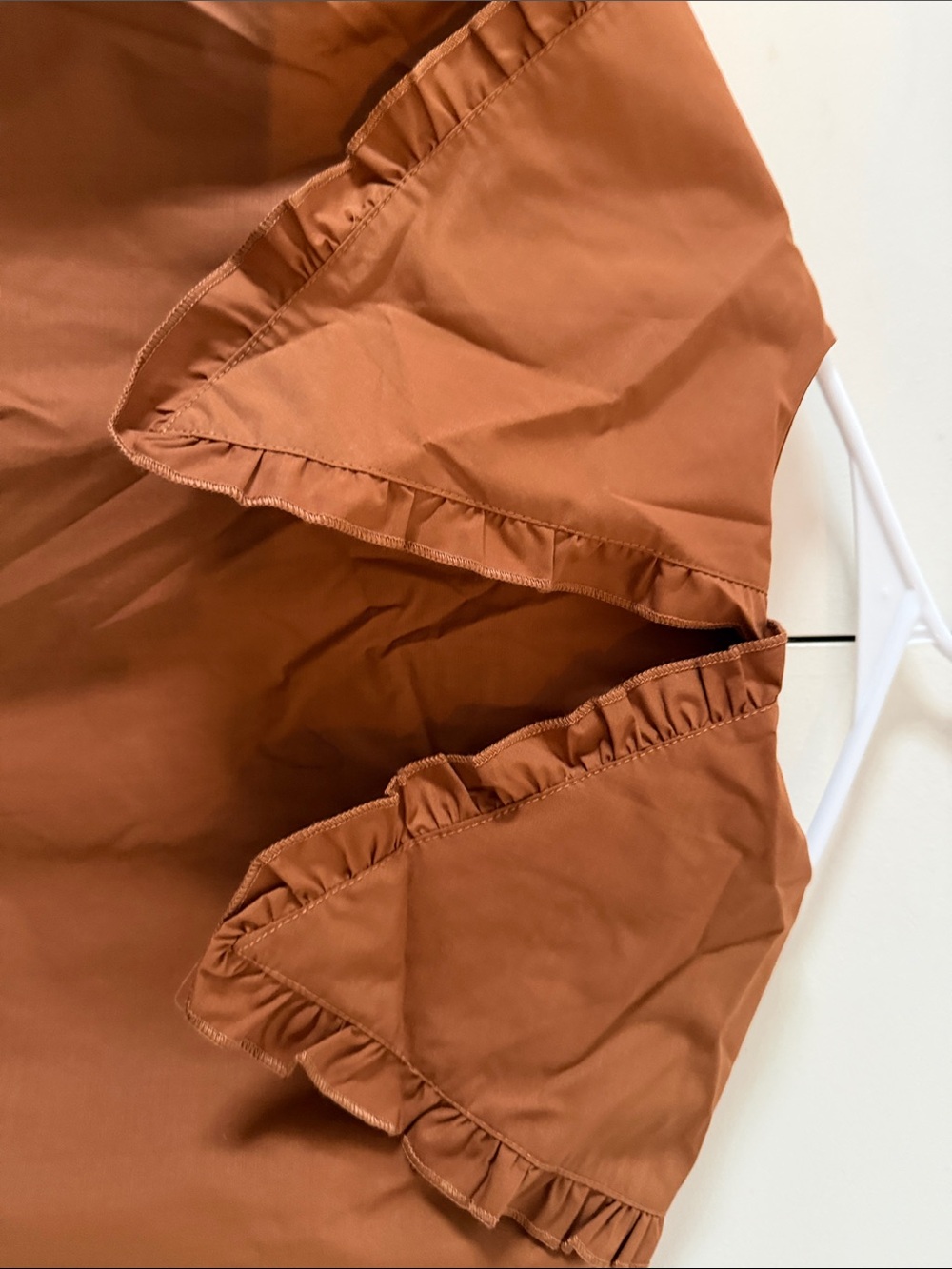 SHEIN Rust Ruffled Collar Blouse - Picture 3 of 6